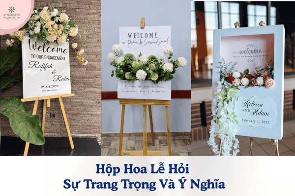 Bảng Mẫu Hộp Hoa Lễ Dạm Ngõ – Đám Hỏi – Tiệc Cưới Đẹp Nhất 2025